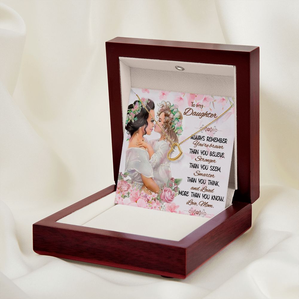 To My Daughter | Love That Surpasses Understanding - Delicate Heart Necklace
