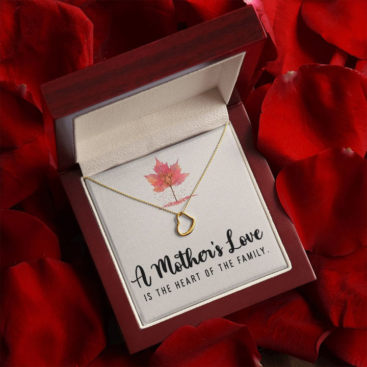 To My Mother | A Mother's Love - Delicate Heart Necklace