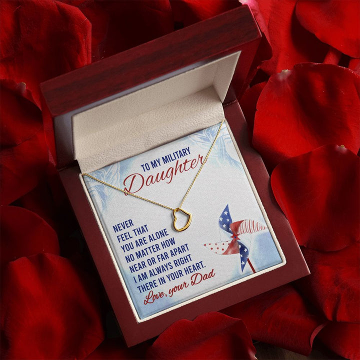 To My Daughter | My Military Daughter - Delicate Heart Necklace