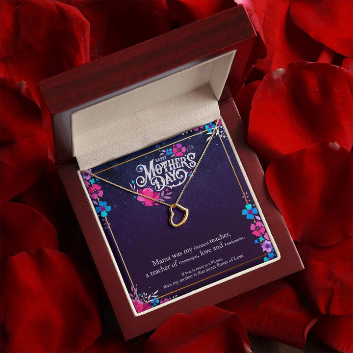 Happy Mother's Day | Mother's Compassionate Heart - Delicate Heart Necklace