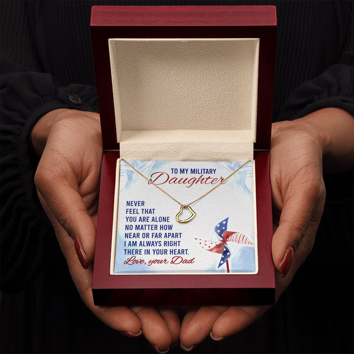 To My Daughter | My Military Daughter - Delicate Heart Necklace
