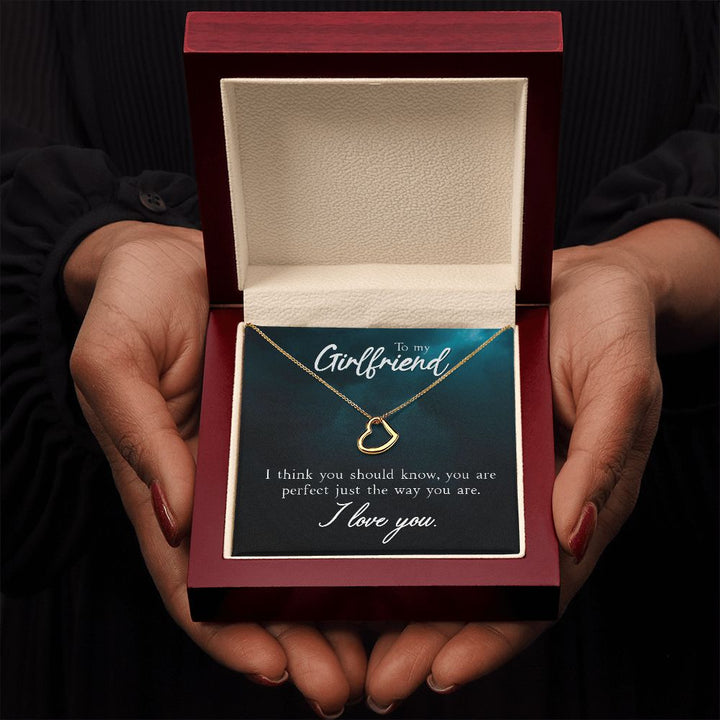 To My Girlfriend | I Think You Should Know - Delicate Heart Necklace