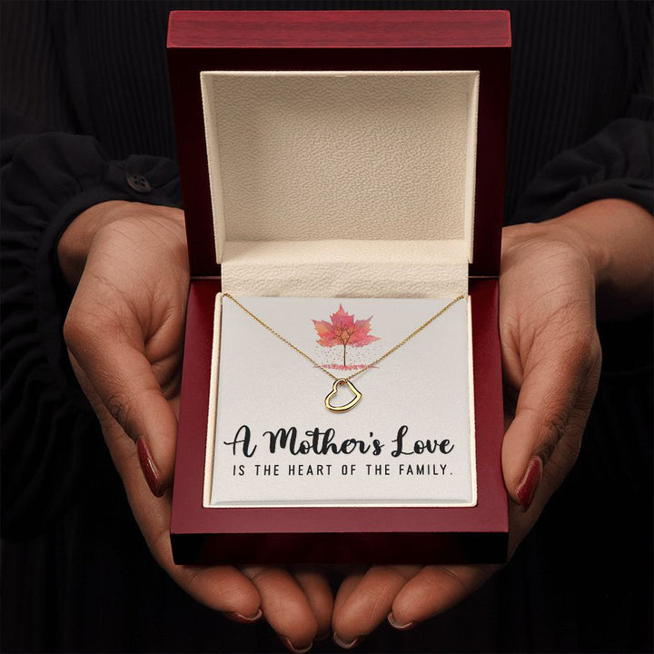 To My Mother | A Mother's Love - Delicate Heart Necklace