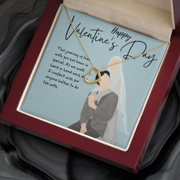 Happy Valentine's Day | Journey of Love with You - Delicate Heart Necklace
