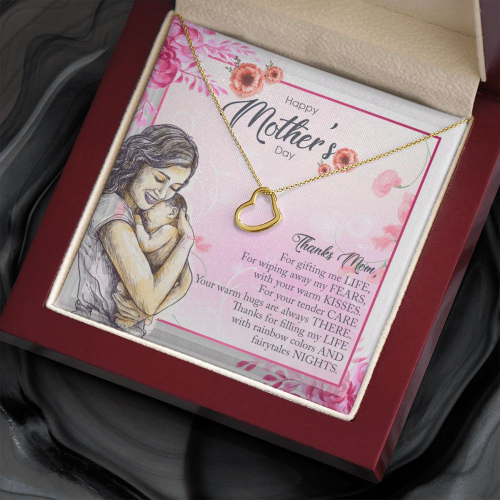 Happy Mother's Day | Rainbow Colors, Fairytale Nights - Delicate Heart Necklace