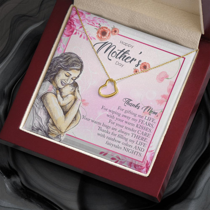 Happy Mother's Day | Rainbow Colors, Fairytale Nights - Delicate Heart Necklace