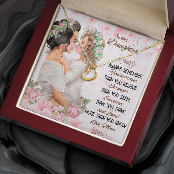 To My Daughter | I Love You more than you know - Delicate Heart Necklace