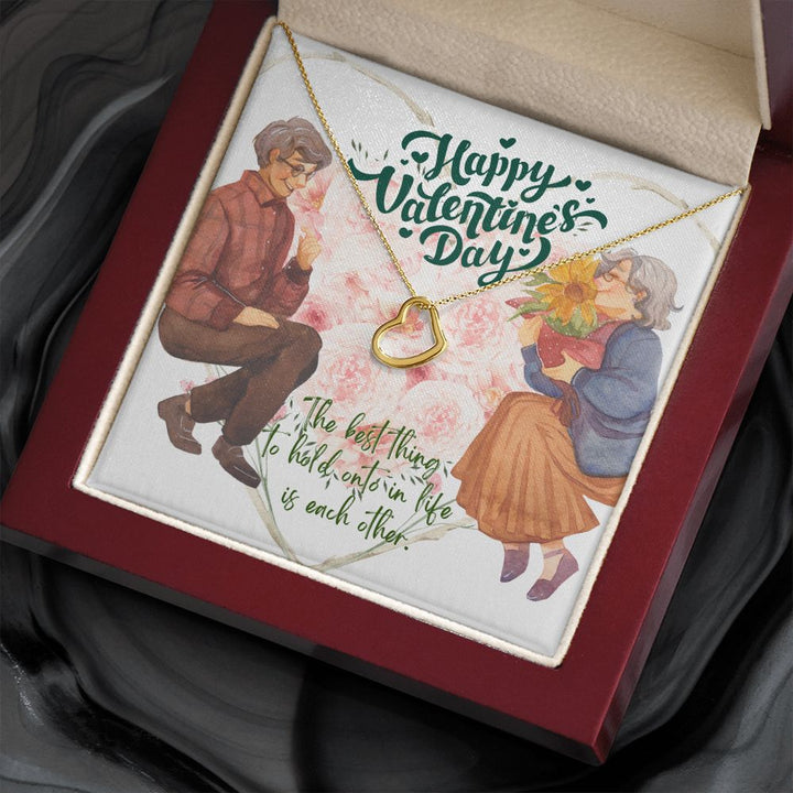 Happy Valentine's Day | My heart belongs to you - Delicate Hear Necklace