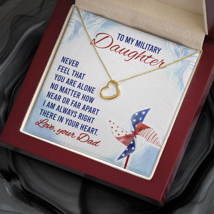 To My Daughter | My Military Daughter - Delicate Heart Necklace