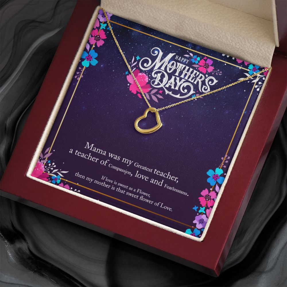 Happy Mother's Day | Mother's Compassionate Heart - Delicate Heart Necklace