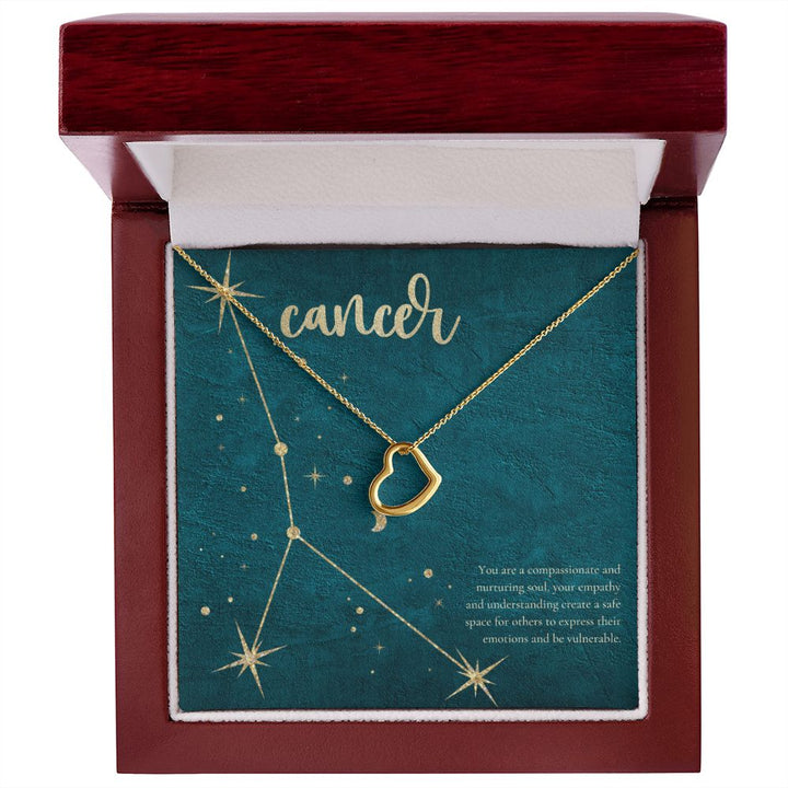 Cancer | You are a compassionate and nuturing soul, your empathy and understanding create a safe space for others to express their emotions and be vulnerable. - Delicate Heart Necklace