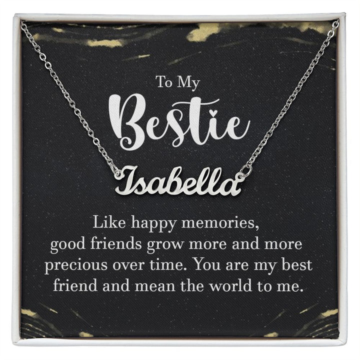 To My Bestie | Good friends grow more and more - Personalized Name Necklace