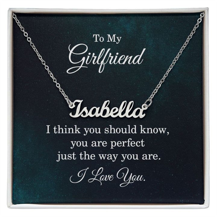 To My Girlfriend | You are perfect - Personalized Name Necklace