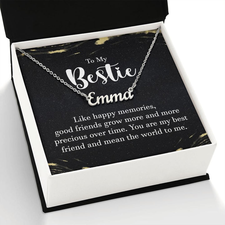 To My Bestie | Good friends grow more and more - Personalized Name Necklace