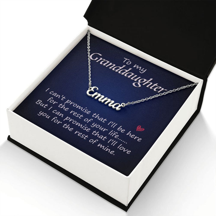 To My Granddaughter | I'll Love You for the rest of mine - Personalized Name Necklace