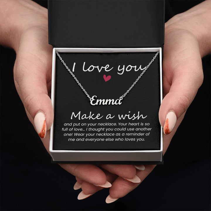 I Love You | Make a Wish - Personalized Name Necklace