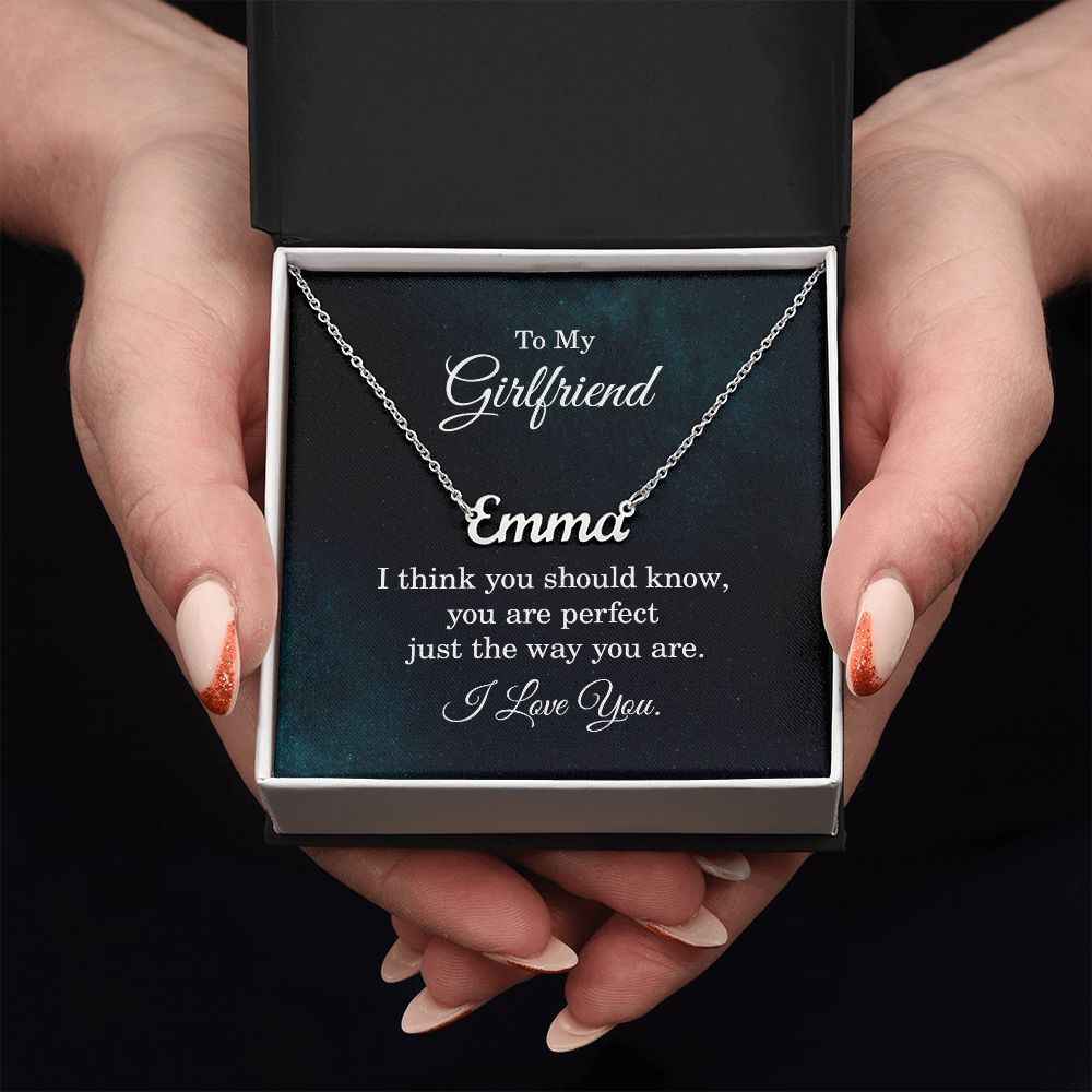To My Girlfriend | You are perfect - Personalized Name Necklace