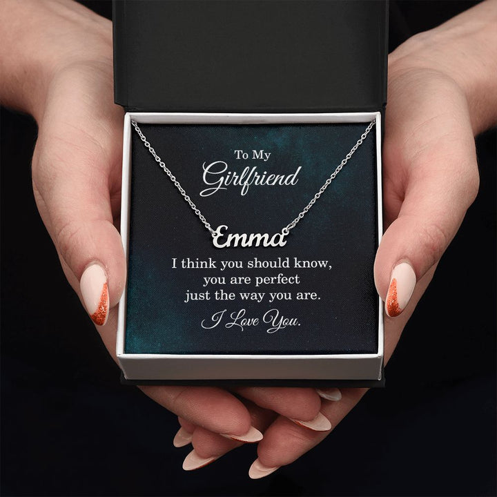 To My Girlfriend | You are perfect - Personalized Name Necklace