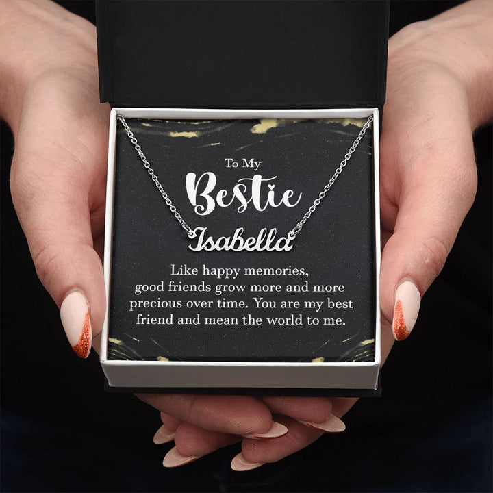 To My Bestie | Good friends grow more and more - Personalized Name Necklace