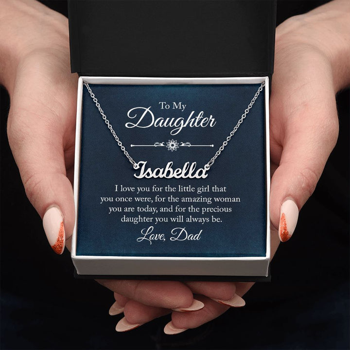 To My Daughter | Precious Daughter you will always be - Personalized Name Necklace