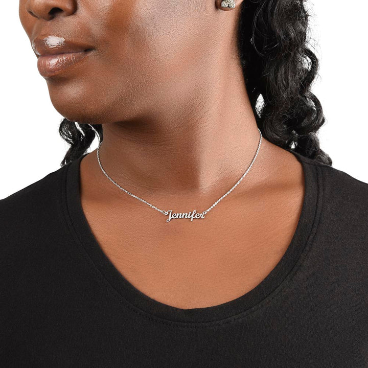 To the Owner of my Heart | I know what love is because of you - Personalized Name Necklace