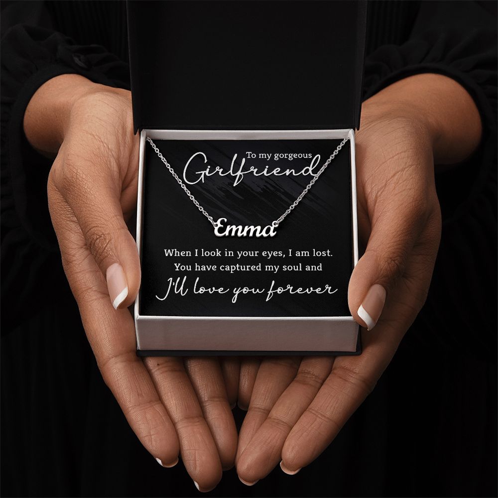 To My Gorgeous Girlfriend | I'll love you forever - Personalized Name Necklace