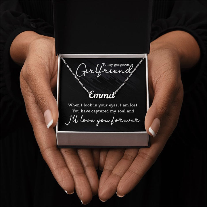 To My Gorgeous Girlfriend | I'll love you forever - Personalized Name Necklace