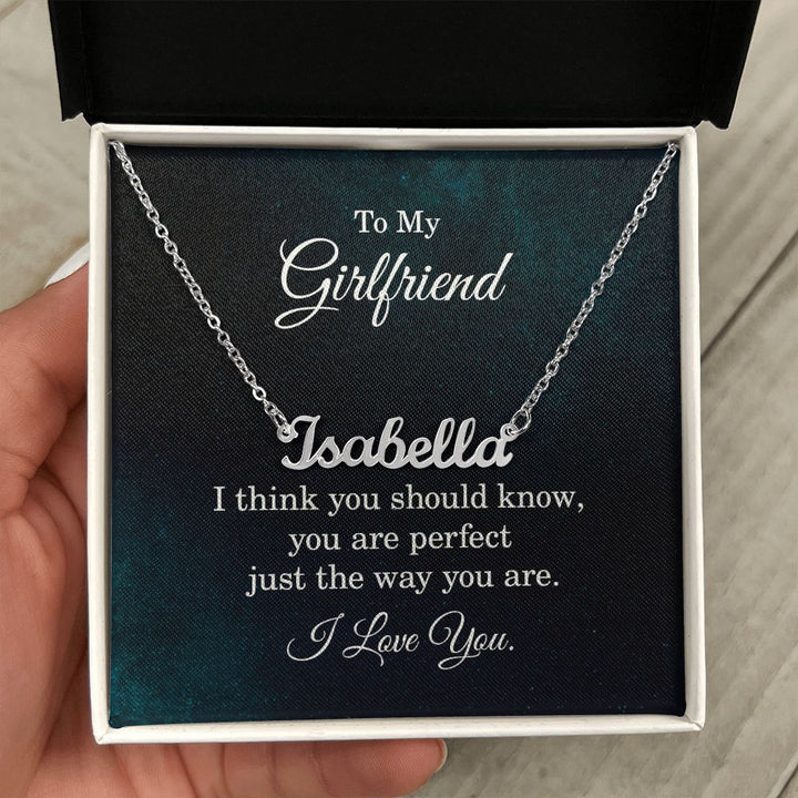 To My Girlfriend | You are perfect - Personalized Name Necklace