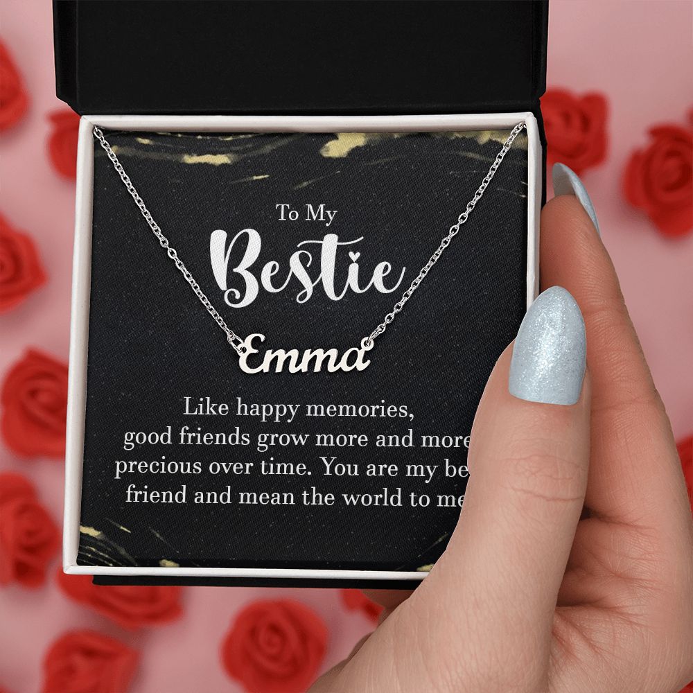 To My Bestie | Good friends grow more and more - Personalized Name Necklace