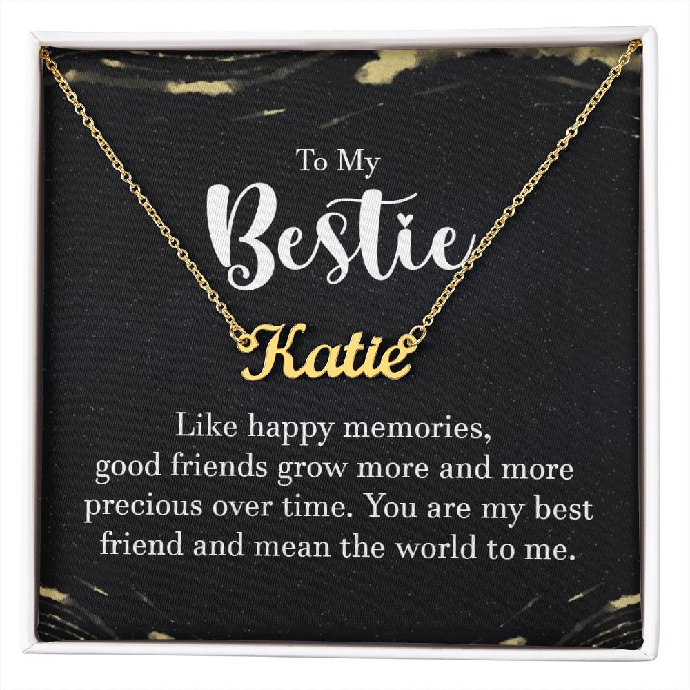 To My Bestie | Good friends grow more and more - Personalized Name Necklace