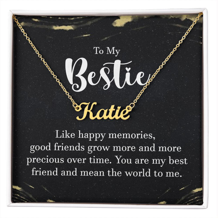 To My Bestie | Good friends grow more and more - Personalized Name Necklace