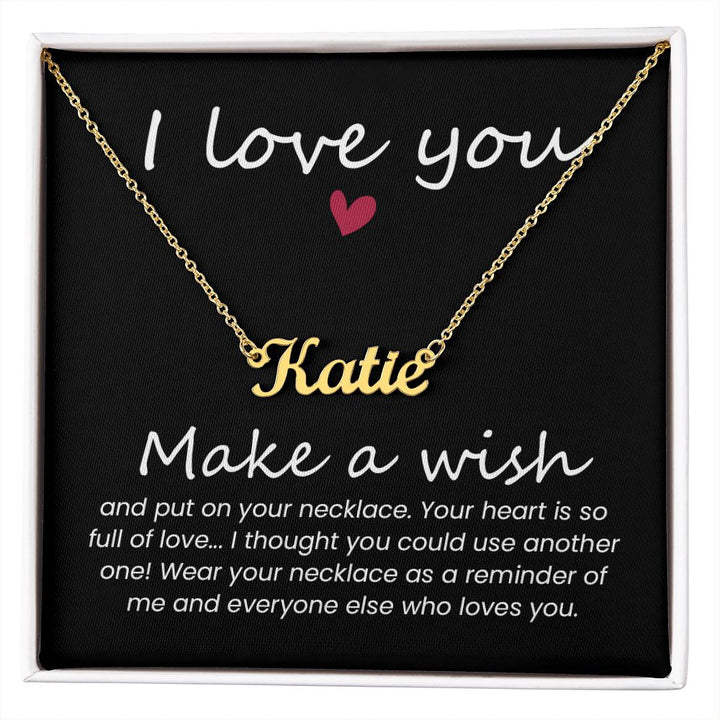 I Love You | Make a Wish - Personalized Name Necklace