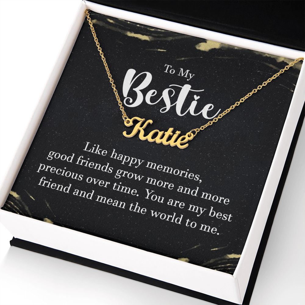 To My Bestie | Good friends grow more and more - Personalized Name Necklace