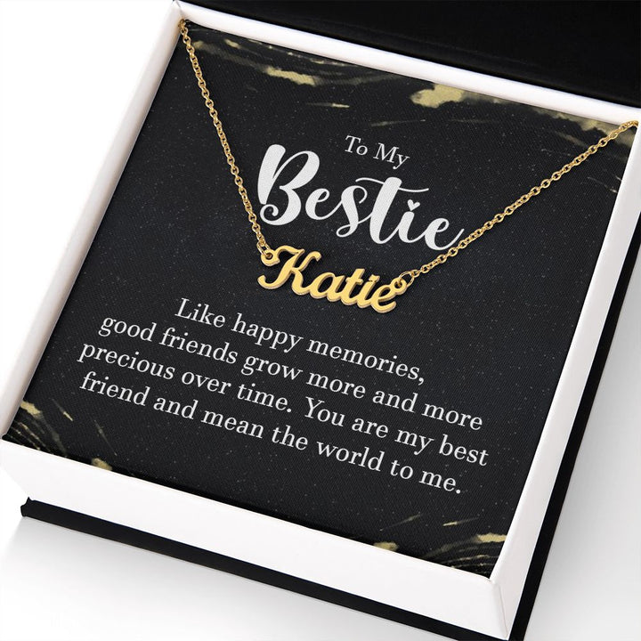 To My Bestie | Good friends grow more and more - Personalized Name Necklace