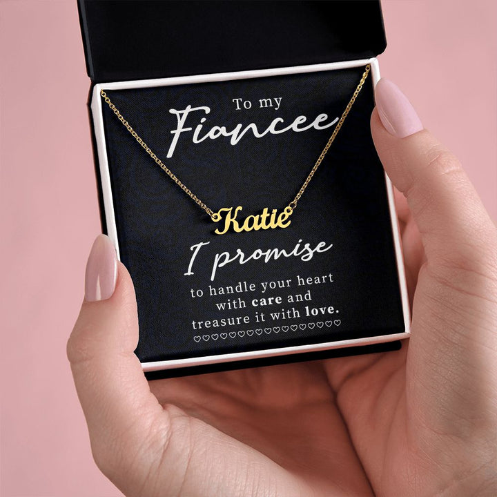 To My Fiancée | Treasure it with Love - Personalized Name Necklace