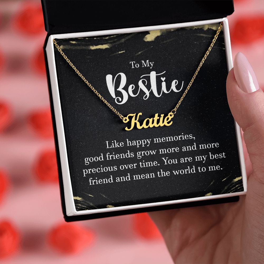 To My Bestie | Good friends grow more and more - Personalized Name Necklace
