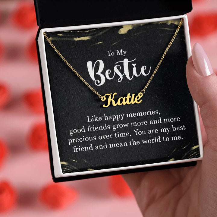 To My Bestie | Good friends grow more and more - Personalized Name Necklace