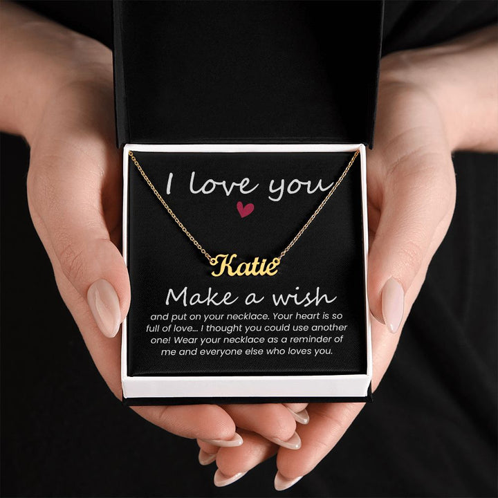I Love You | Make a Wish - Personalized Name Necklace