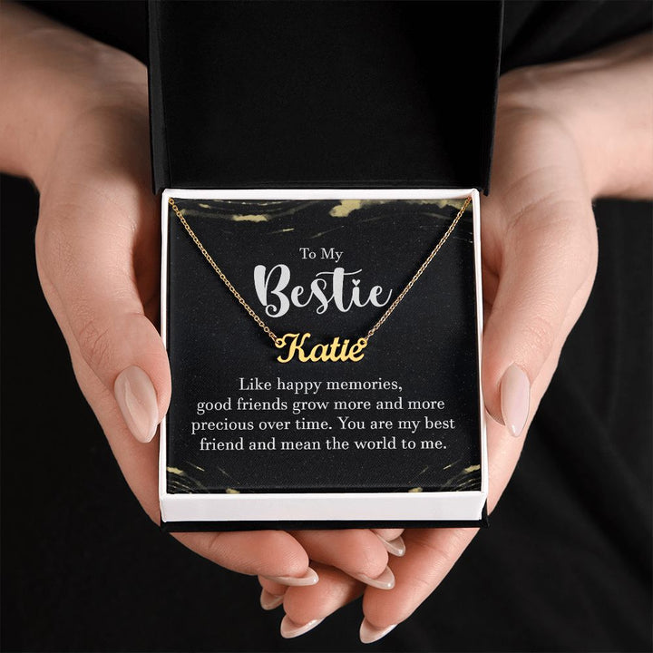 To My Bestie | Good friends grow more and more - Personalized Name Necklace