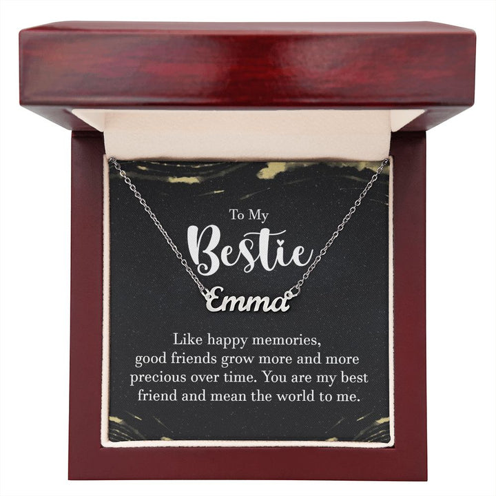 To My Bestie | Good friends grow more and more - Personalized Name Necklace
