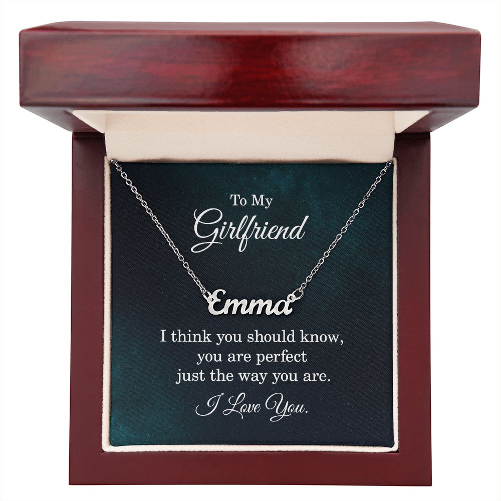 To My Girlfriend | You are perfect - Personalized Name Necklace