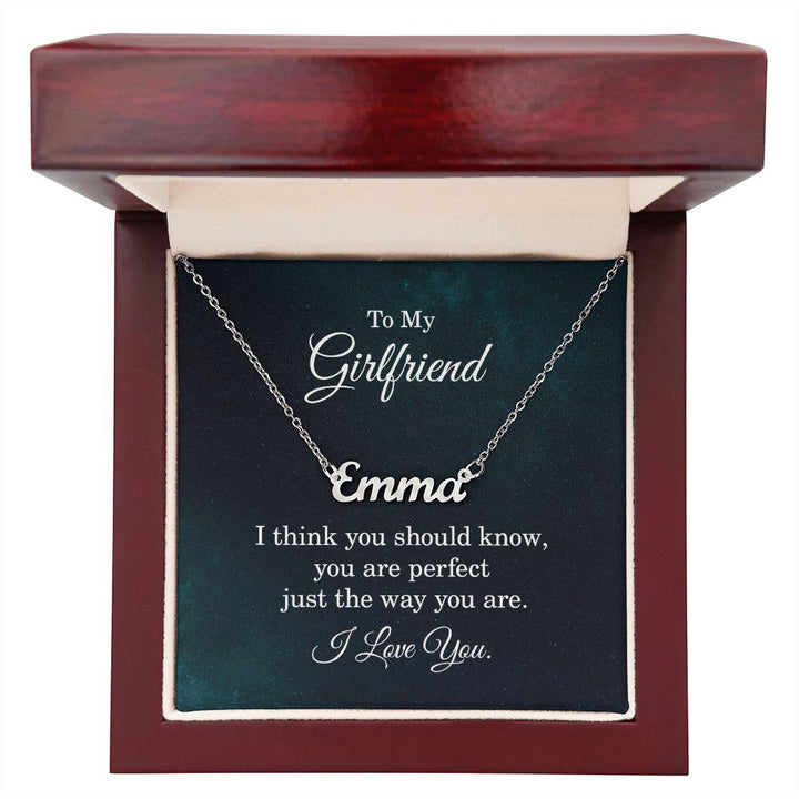 To My Girlfriend | You are perfect - Personalized Name Necklace