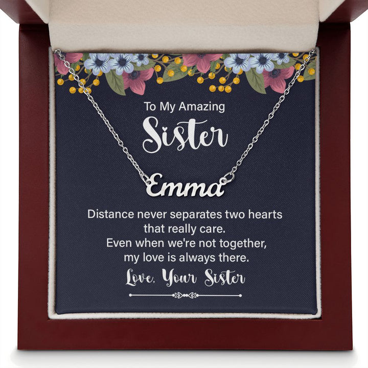 To My Amazing Sister | My Love is always there - Personalized Name Necklace