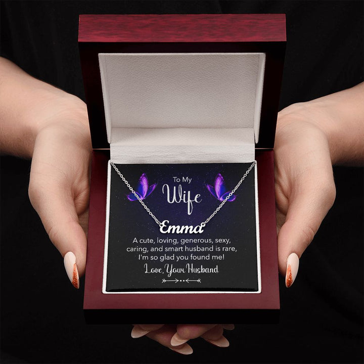 To My Wife | A Cute, Loving and Generous - Personalized Name Necklace