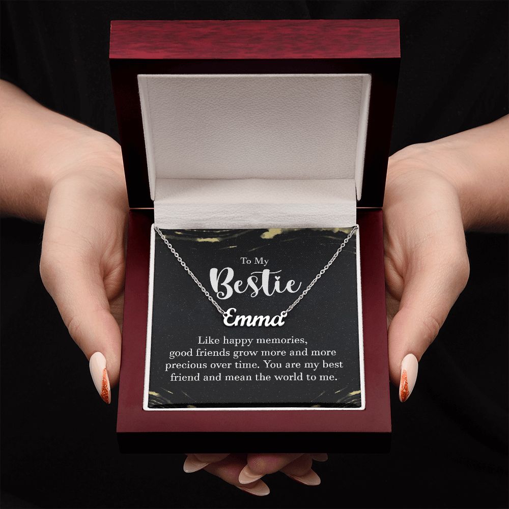 To My Bestie | Good friends grow more and more - Personalized Name Necklace