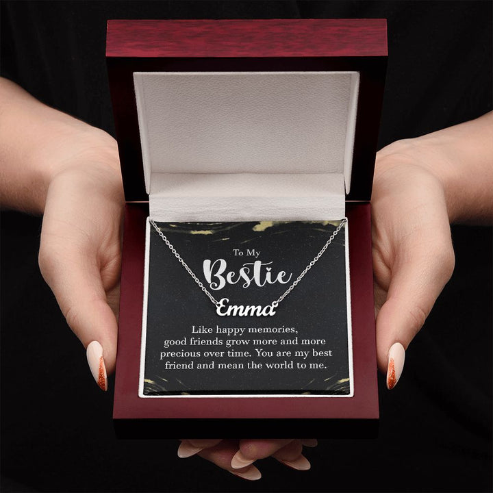 To My Bestie | Good friends grow more and more - Personalized Name Necklace
