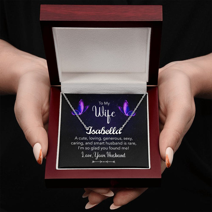 To My Wife | A Cute, Loving and Generous - Personalized Name Necklace