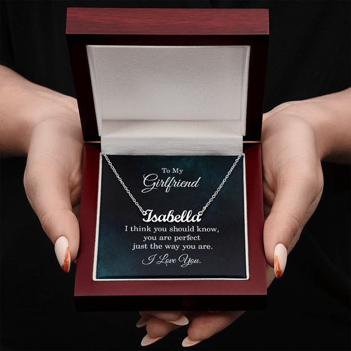 To My Girlfriend | You are perfect - Personalized Name Necklace