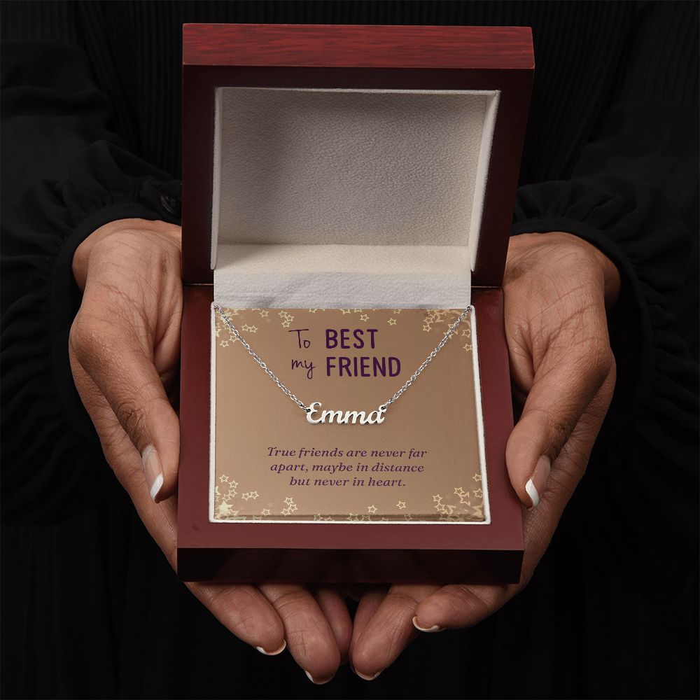 To My Best Friend | True Friends are never far apart - Personalized Name Necklace