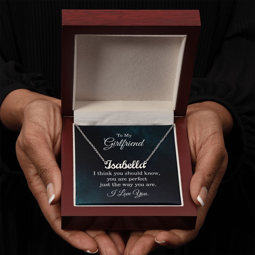 To My Girlfriend | You are perfect - Personalized Name Necklace